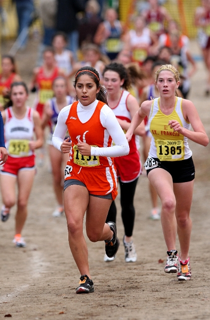 2009 CIF XC Girls D2-054.JPG - 2009 California CIF Cross Country Championships, Woodward Park, Fresno, California